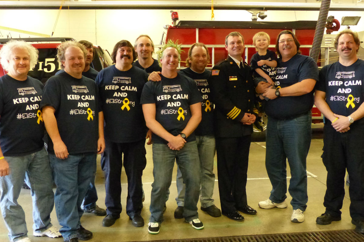 Portage Firefighters Come Together For Eli Strong Shave-a-Thon