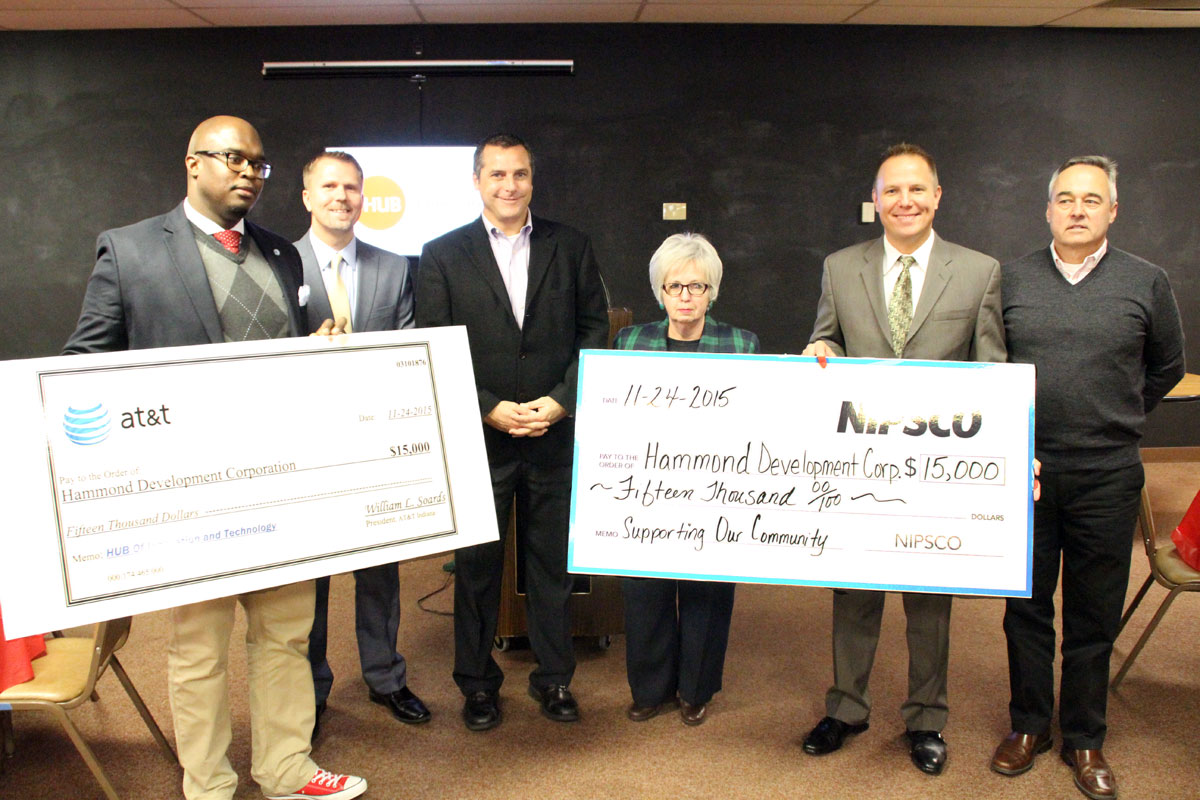 NIPSCO, AT&T Donate $30,000 to Hammond Development Corporation, Help Grow “The HUB Of Innovation” In Downtown Hammond