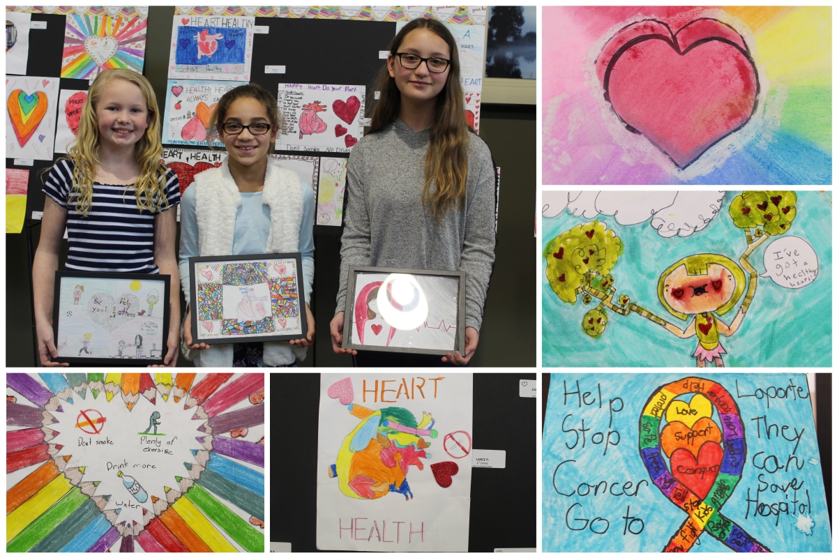 Elementary school students shine in Show Us Your Heart art exhibit