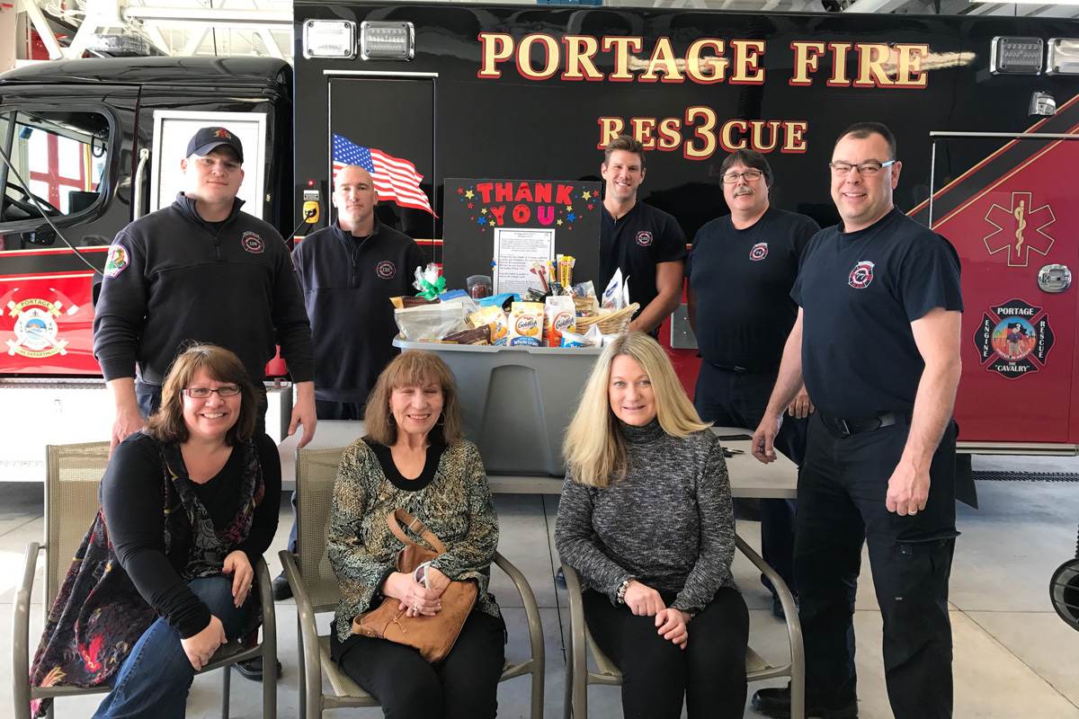 Zeta Mu Celebrates Tri Kappa Week by Honoring Portage Fire Department